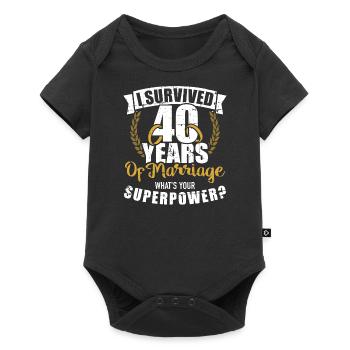 40th wedding anniversary - Baby Premium short-sleeve bodysuit - black - Front