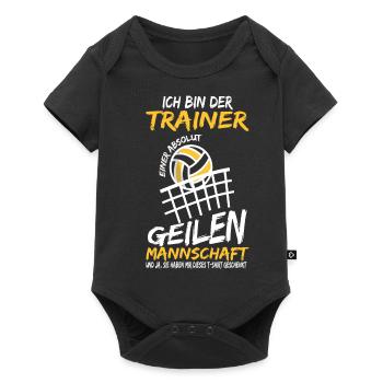Trainer mannschaft Volleyball Spieler Geschenk - Baby Premium Kurzarmbody - Schwarz - Vorne