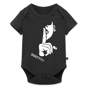 ssttt keep silent - Baby Premium short-sleeve bodysuit - black - Front