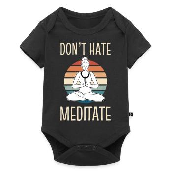 Méditation Méditer Yoga Yogi - Body à manches courtes Premium Bébé - noir - Devant