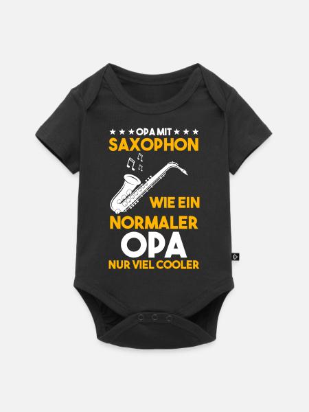Saxophonist Opa Saxophon Saxophonspieler - Baby Premium Kurzarmbody - Schwarz