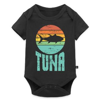 Vintage Tuna Artwork PêcheUr - Body à manches courtes Premium Bébé - noir - Devant