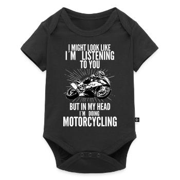 Motorcycle Lifestyle / Moto / moto biker - Body à manches courtes Premium Bébé - noir - Devant