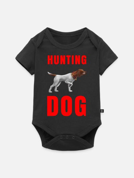 Jagdhund - Jagdhund im Stillstand - Baby Premium Kurzarmbody - Schwarz