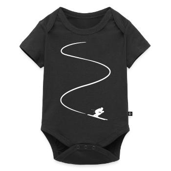 Ski alpin Skiiste Piste minimaliste - Body à manches courtes Premium Bébé - noir - Devant