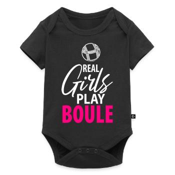 Pétanque Pétanque Pétanque Pétanque Femmes Femmes Filles - Body à manches courtes Premium Bébé - noir - Devant