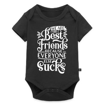 BEST FRIENDS SHIT FRIENDS CRAP SAYINGS MOTIVES - Baby Premium short-sleeve bodysuit - black - Front