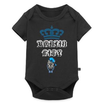 20220627 221407BERLIN CITY DOG - Baby Premium Kurzarmbody - Schwarz - Vorne