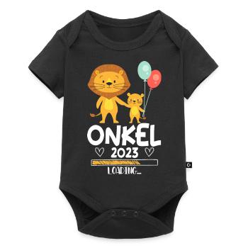 Onkel 2023 Loading Schwangerschaft - Baby Premium Kurzarmbody - Schwarz - Vorne