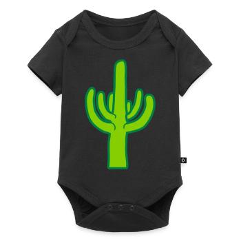 Desert Cactus Silhouette Plant - Baby Premium short-sleeve bodysuit - black - Front