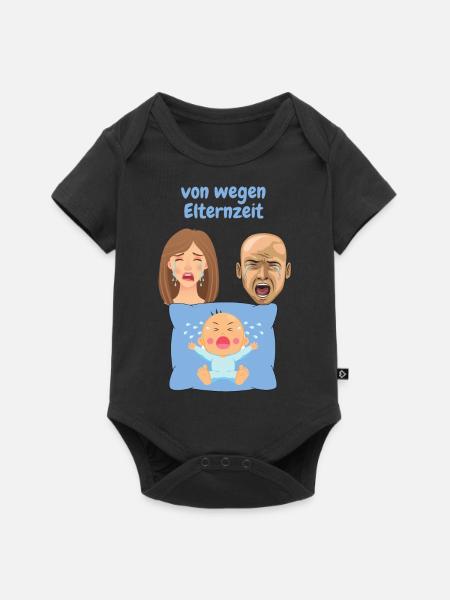 von wegen Elternzeit - Baby Premium Kurzarmbody - Schwarz
