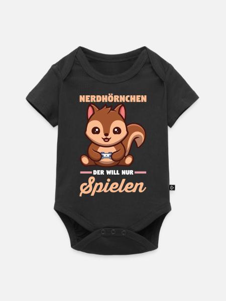 Erdmännchen - Baby Premium Kurzarmbody - Schwarz