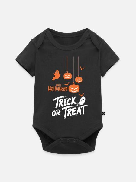 Trick or treat - Baby Premium Kurzarmbody - Schwarz