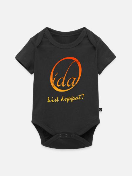 Oida bist deppat? - Baby Premium Kurzarmbody - Schwarz