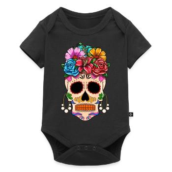 This Day of the dead outfit is perfect for the - Baby Premium short-sleeve bodysuit - black - Front