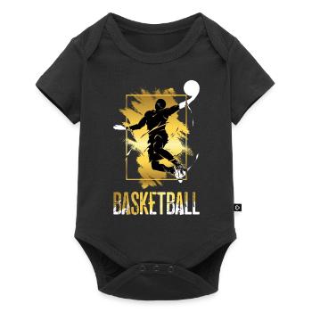 Basketball Basketball Player Dunking Gold Splash - Baby Premium short-sleeve bodysuit - black - Front