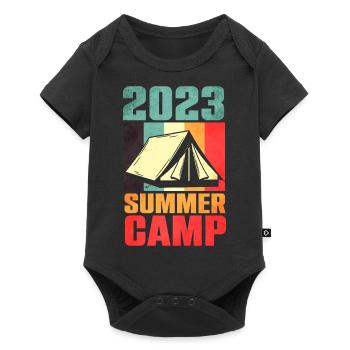 Summer Camp Camping 2023 - Baby Premium short-sleeve bodysuit - black - Front