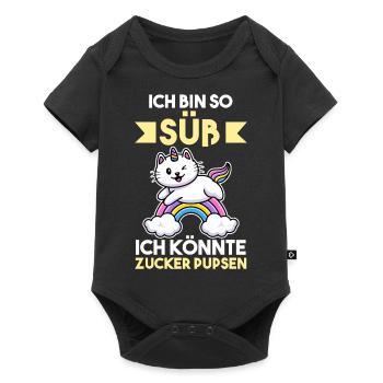 Deine Fürze stinken aber Ich liebe Dich - Baby Premium Kurzarmbody - Schwarz - Vorne