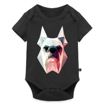 Polygon Design Bulldog animal head colored - Baby Premium short-sleeve bodysuit - black - Front