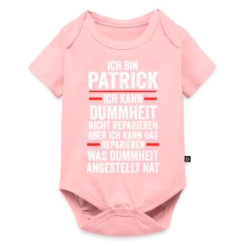 Patrick - Baby Premium Kurzarmbody - Rosa - Vorne