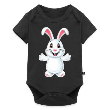 Drôle de lapin - Body à manches courtes Premium Bébé - noir - Devant