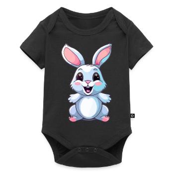 Cute kawaii bunny - Baby Premium short-sleeve bodysuit - black - Front