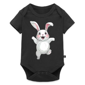 Süßer Hase - Baby Premium Kurzarmbody - Schwarz - Vorne