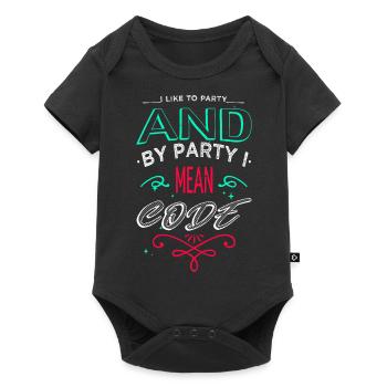 present idea happy dads favorite joke pc statement - Baby Premium short-sleeve bodysuit - black - Front