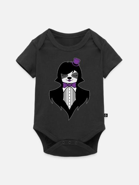 GOTHIQUE PARESSEUX GOTHIQUE GOTHIQUE ESTHÉTIQUE GOTHIQUE - Body à manches courtes Premium Bébé - noir