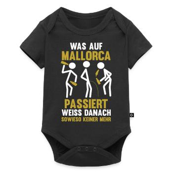 Party Urlaub Mallorca - Baby Premium Kurzarmbody - Schwarz - Vorne