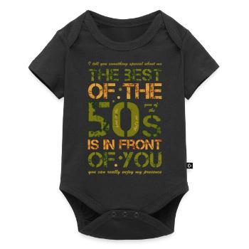 Fifties 50s 50's 50s - Baby Premium short-sleeve bodysuit - black - Front