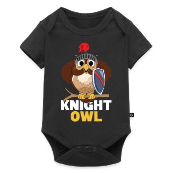 Knight Owl Nocturnal Ornithologist Bird Lover Owle - Baby Premium short-sleeve bodysuit - black - Front