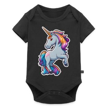 Cute little unicorn - Baby Premium short-sleeve bodysuit - black - Front