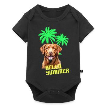 Hello Summer! A summer's day with your Labrador - Baby Premium short-sleeve bodysuit - black - Front