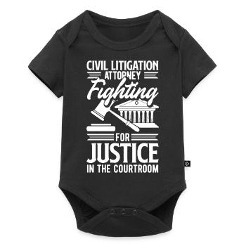 Avocat en litige civil qui se bat pour la justice - Body à manches courtes Premium Bébé - noir - Devant
