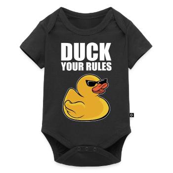 Funny Duckling Cool Rubber Duck Your Rules - Baby Premium short-sleeve bodysuit - black - Front