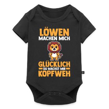 Löwe Löwen - Baby Premium Kurzarmbody - Schwarz - Vorne