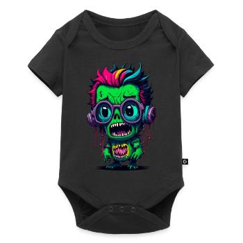 Colorful cool zombie - Baby Premium short-sleeve bodysuit - black - Front