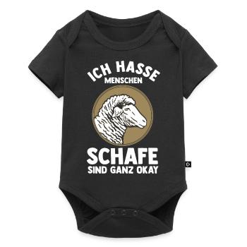 Landwirt Schäfer Bauernhof Schafe - Baby Premium Kurzarmbody - Schwarz - Vorne
