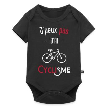 j'peux pas j'ai cyclisme - Body à manches courtes Premium Bébé - noir - Devant