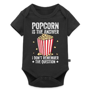Popcorn Is The Answer Theater Cinema Snack Movie N - Baby Premium short-sleeve bodysuit - black - Front
