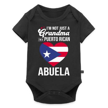 Puerto Rico | Puerto Ricaner Flagge Geschenkideen - Baby Premium Kurzarmbody - Schwarz - Vorne