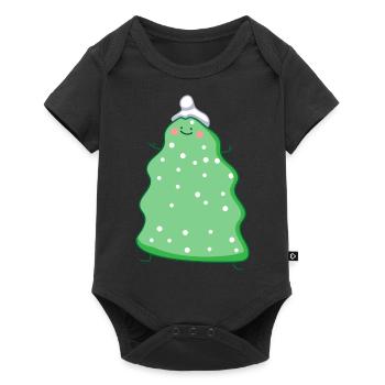 Funny Fir Tree Fir Tree - Baby Premium short-sleeve bodysuit - black - Front
