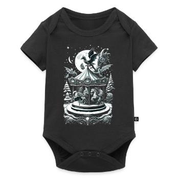 Mythical Holiday Carousel Fantasy Creature - Baby Premium Kurzarmbody - Schwarz - Vorne