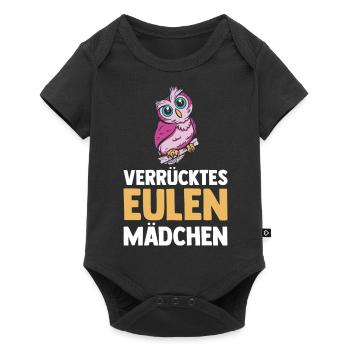 Eulen - Baby Premium Kurzarmbody - Schwarz - Vorne