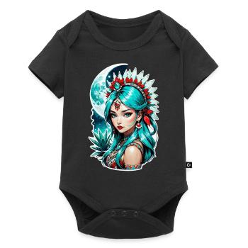 Indian Princess - Aztek - Baby Premium short-sleeve bodysuit - black - Front