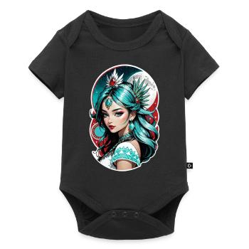 Indian Princess - Aztek - Baby Premium short-sleeve bodysuit - black - Front