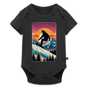 snowboard neige et ski - Body à manches courtes Premium Bébé - noir - Devant