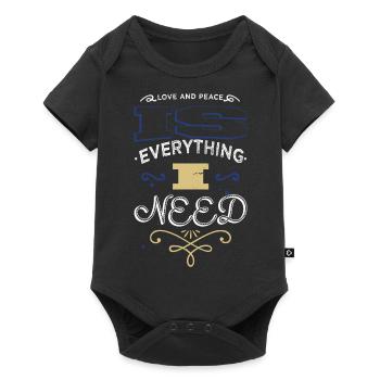 Pride Peace Green Bday Cool Awesome Present Idea - Baby Premium short-sleeve bodysuit - black - Front