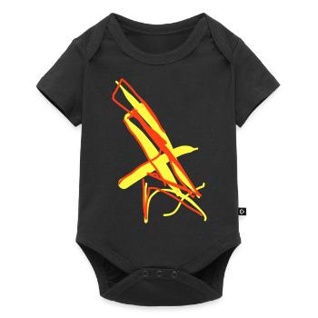Yellow Red Abstract : Cadeau de connaisseur d’art - Body à manches courtes Premium Bébé - noir - Devant